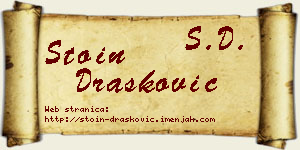 Stoin Drašković vizit kartica